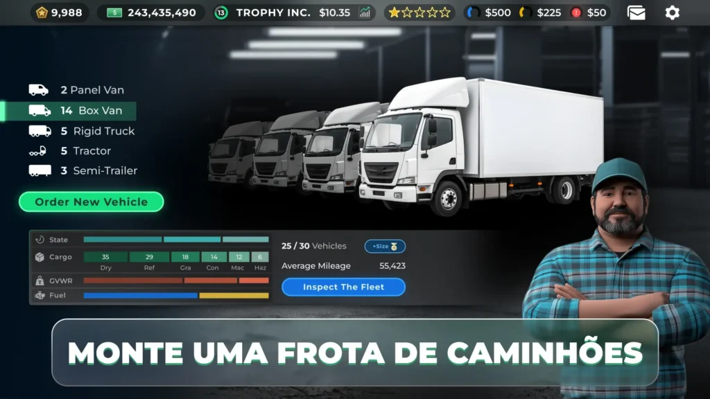 Truck Manager 2027 - Jogo de Gerenciamento de Caminhões para Celular